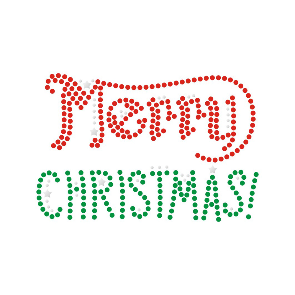 Merry Christmas Series Rhinestone Motif Bling