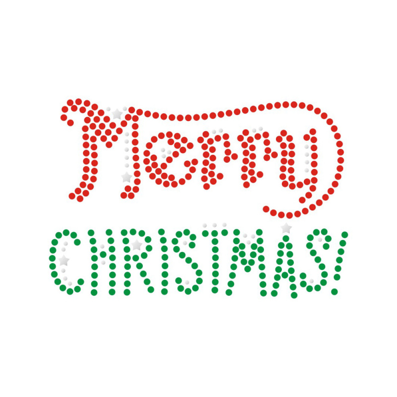 Merry Christmas Series Rhinestone Motif Bling