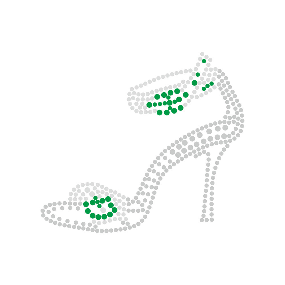 Shoes Design Rhinestone Heat Transfer