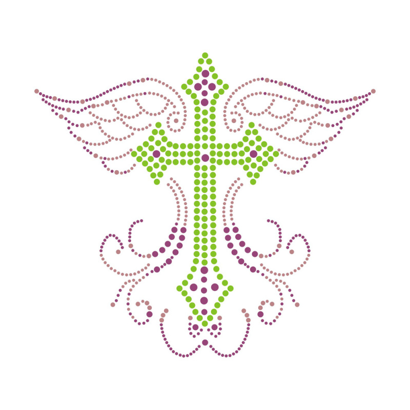 Cross Series Rhinestone Transfer Custom Bling Template