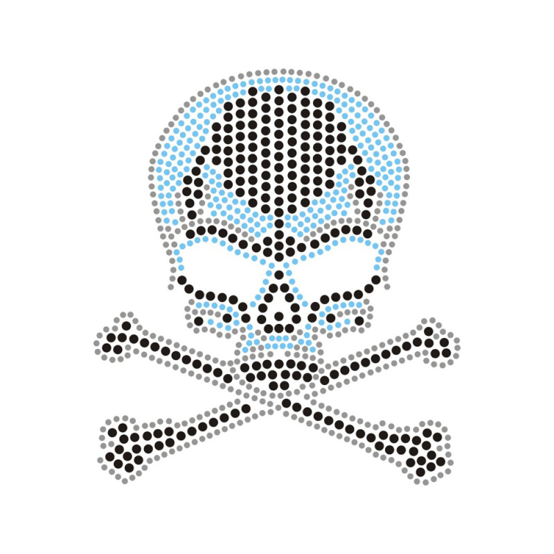 Skull Designs Rhinestone Transfer Wholesale Custom