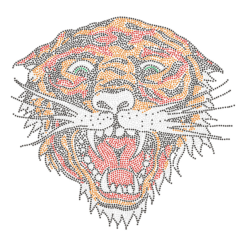 Tiger Series Bling Heat Transfer Rhinestone