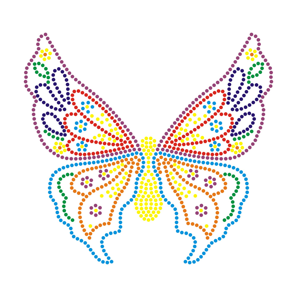 Butterfly Series Rhinestone Heat Transfer Wholesale Custom
