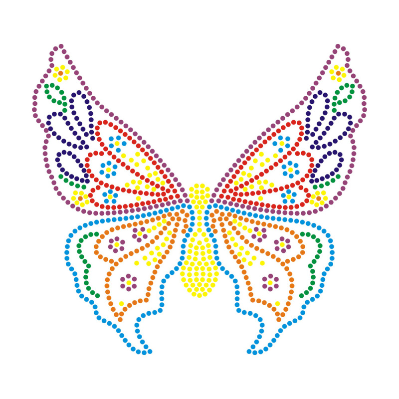 Butterfly Series Rhinestone Heat Transfer Wholesale Custom
