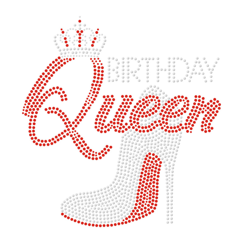 Custom Rhinestone Transfer Queen And Shoe Design