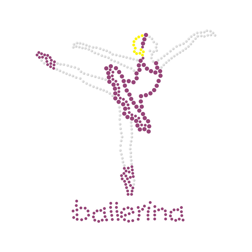 Dance Series Rhinestone Iron On Hot Fix Transfer Bling