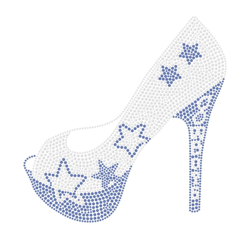 High Heel Shoe Series Rhinestone Transfer Bling
