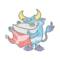 Animal Pattern Heat Rhinestone Transfer Motif