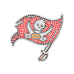 Pirate Skull Rhinestone Logo Design Bling Iron On Patches