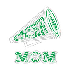 Cheer Rhinestone Transfer Bling Iron On Transfer Hotfix