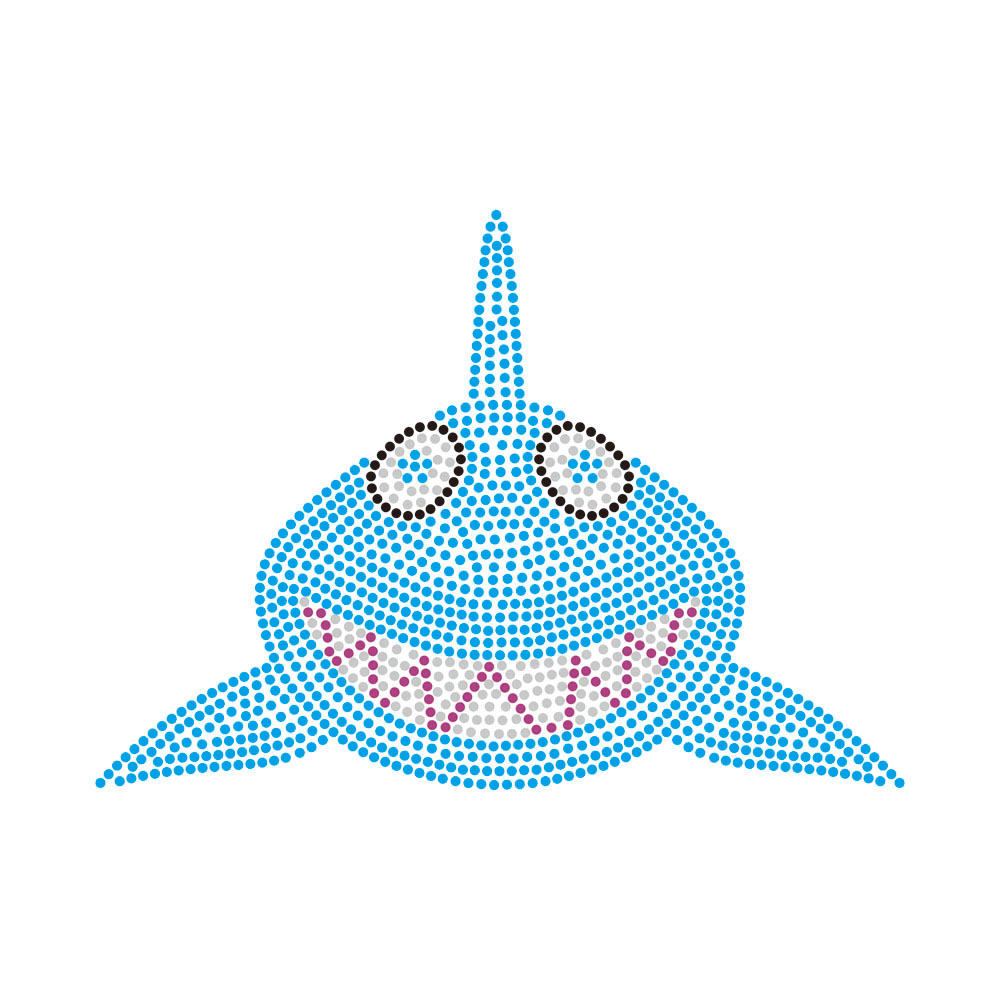 Shark Designs Rhinestone Heat Transfer Bling Bling