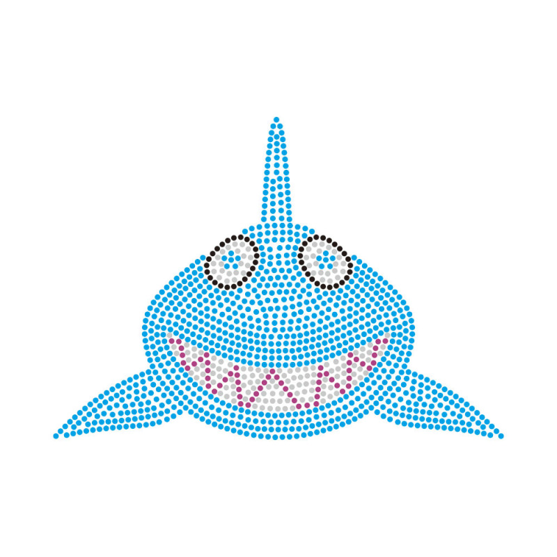 Shark Designs Rhinestone Heat Transfer Bling Bling