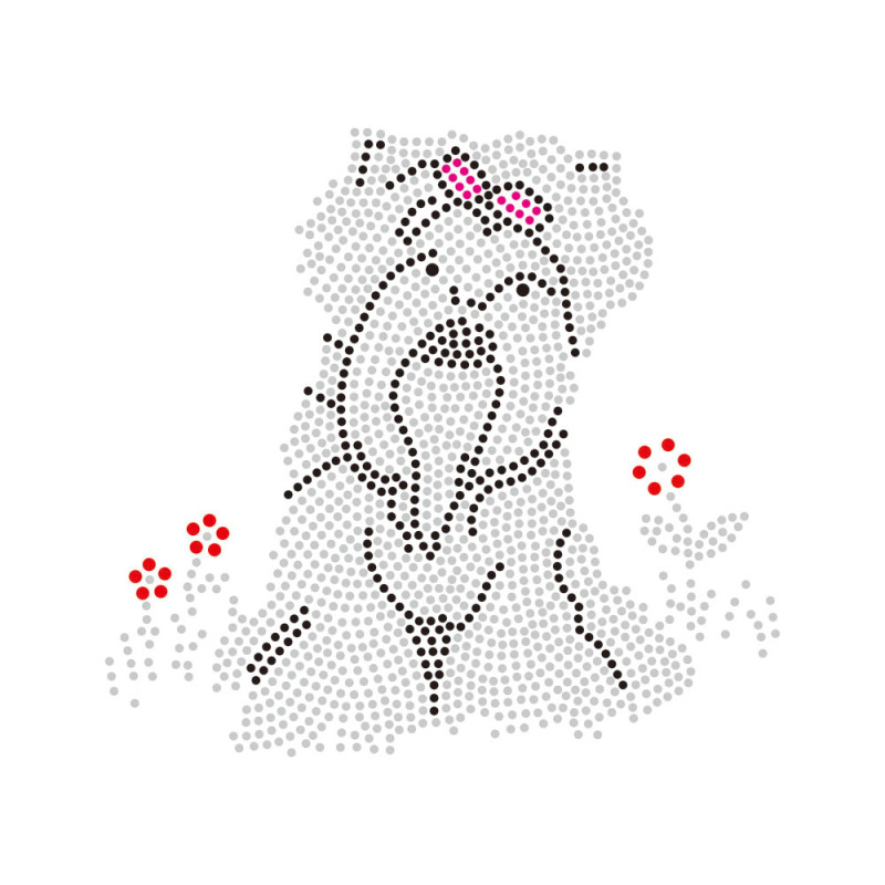 Paw Dog Lion Animal Rhinestone Transfer Bling