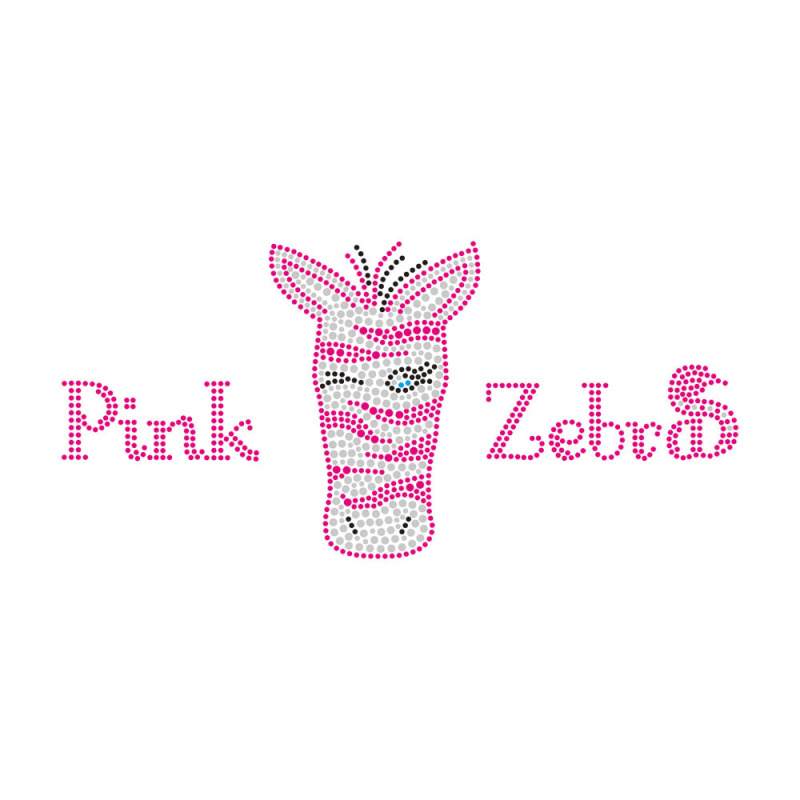 Pink Heart Rhinestone Design Bling Transfer