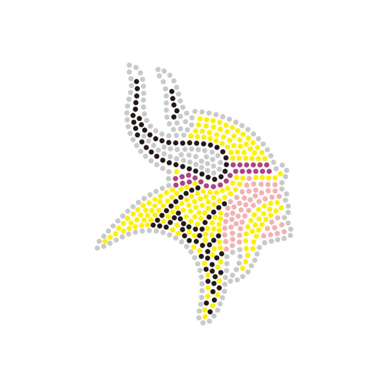 Vikings Design Rhinestone Heat Transfer Bling Motif