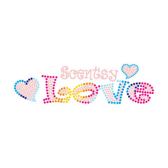 Love Rhinestone Transfer Bling