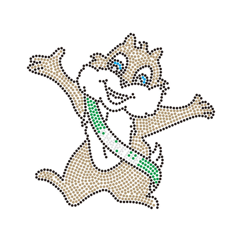 Dragon Design Rhinestone Transfer Bling Iron On Patch