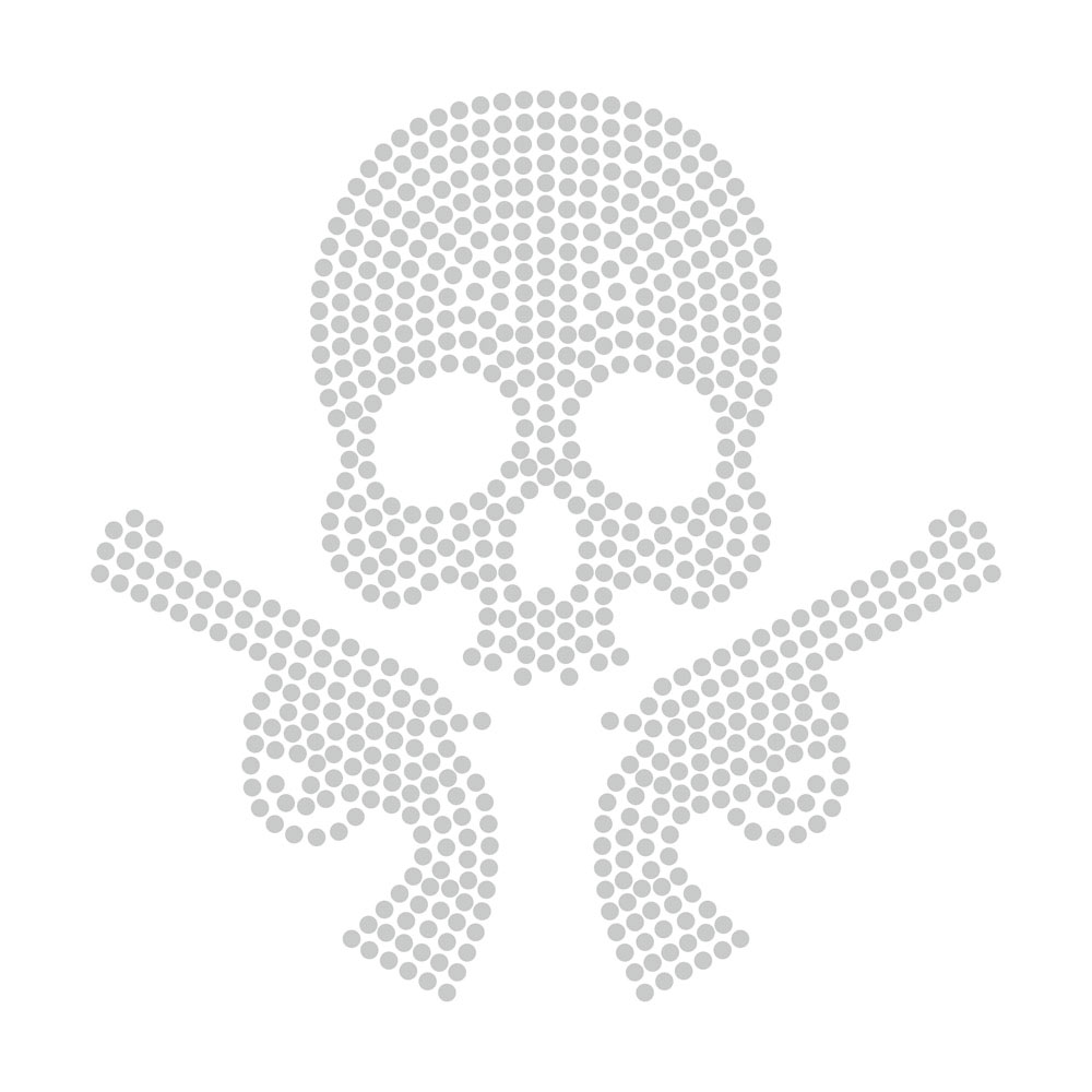 Pirate Skull Rhinestone Logo Design Bling Iron On Patches,Rhinestone