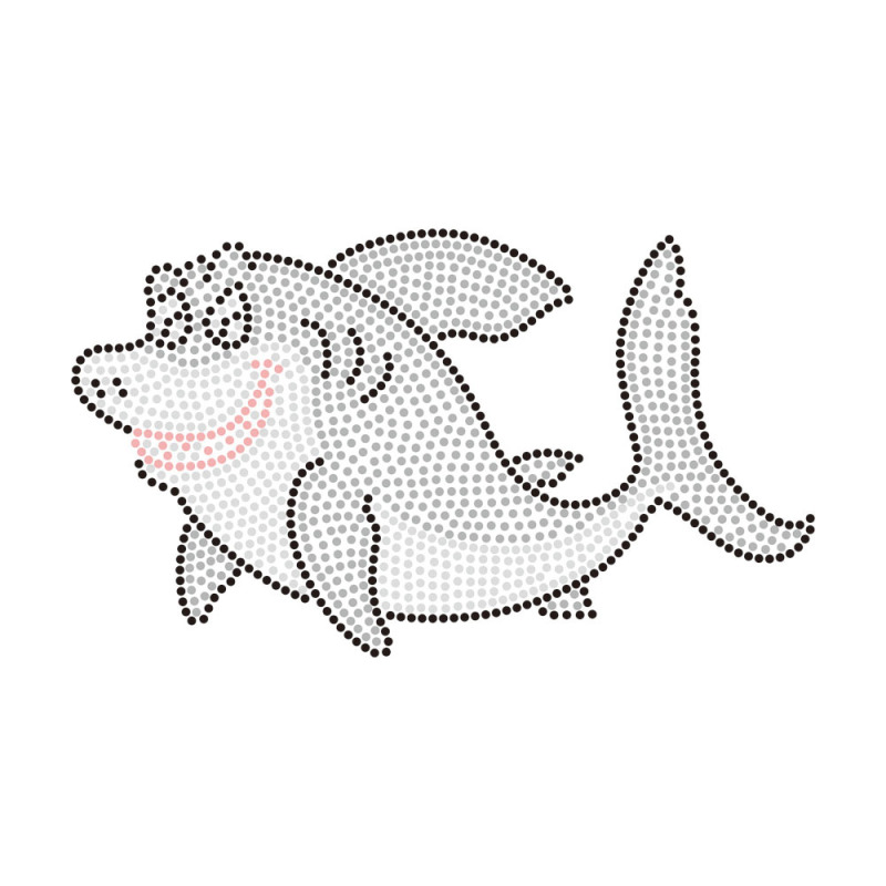 Shark Designs Rhinestone Heat Transfer Bling Bling