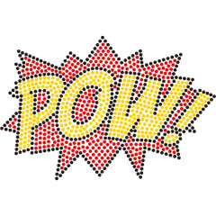 Power Rhinestone Heat Transfer Wholesale Custom Motif