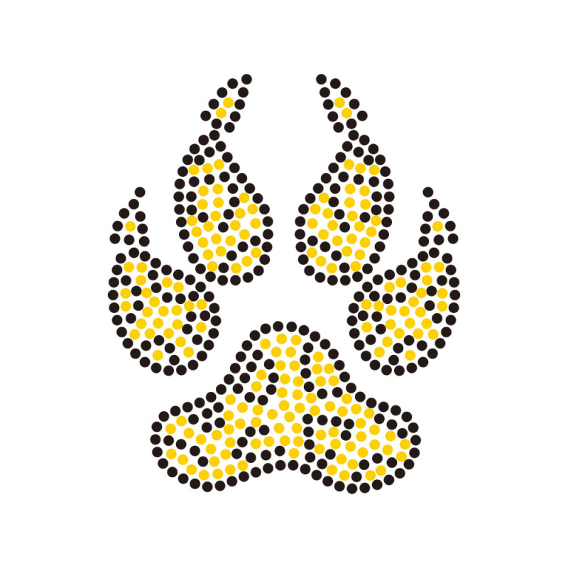 Paw Dog Lion Animal Rhinestone Transfer Bling