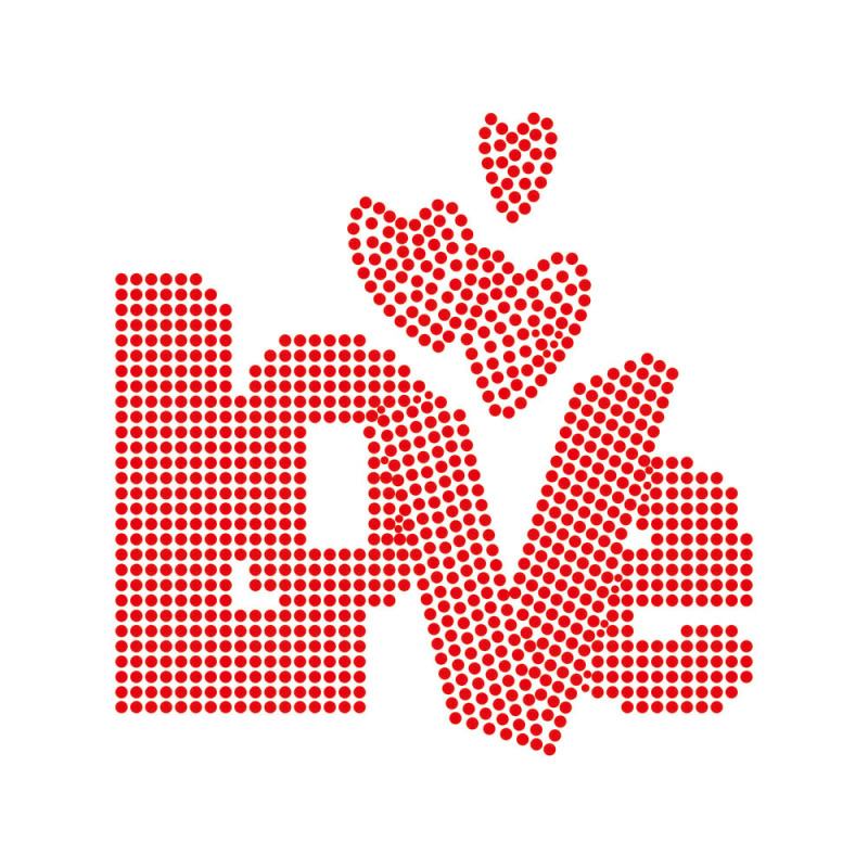 Love Rhinestone Transfer Bling