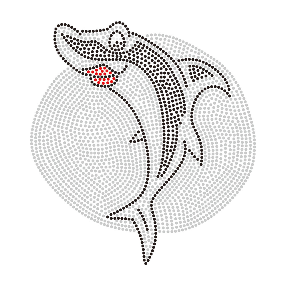 Shark Designs Rhinestone Heat Transfer Bling Bling