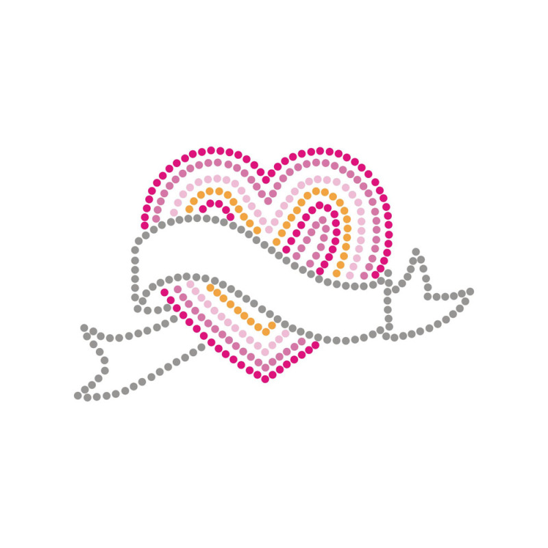 Heart Series Rhinestone Transfer Crystal