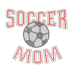 Love Mom Sports Series Rhinestone Transfer