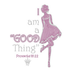 Pink Girl Crystal Design Rhinestone Transfer Diamond