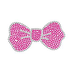 Pink Color Series Letter Design Bling Crystal Transfer Rhinestone