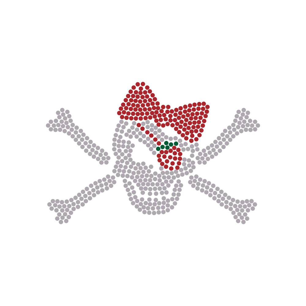 Multi Color Personalized Skull Designs Rhinestone Transfer
