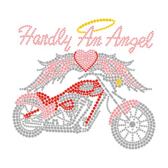 Motorcycle Transportation Designs Crystal Bling Rhinestone Transfer