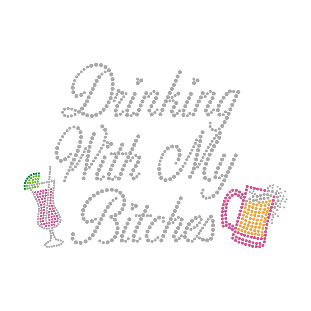 Fire Letter Pattern Rhinestone Transfer Bling