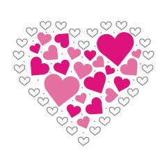 Heart Series Rhinestone Transfer Crystal