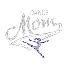 Love Mom Sports Series Rhinestone Transfer