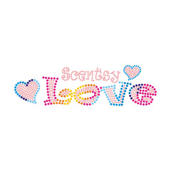 Rhinestone Transfer Hotfix Love Designs