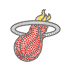 Ball Team Logo Design Rhinestone Transfer Custom