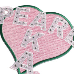 Aka Leaf Sequin Patch Rhinestone Peal