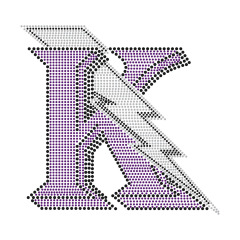 English Alphabet Designs Rhinestone Transfer Hot Fix Bling