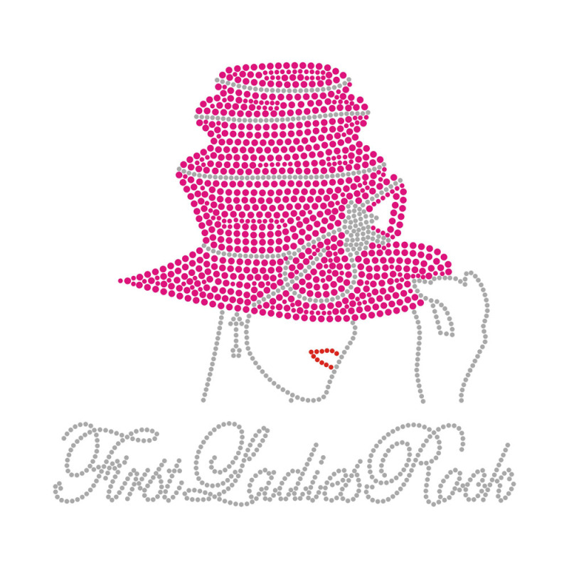 Pink Girl Crystal Design Rhinestone Transfer Diamond