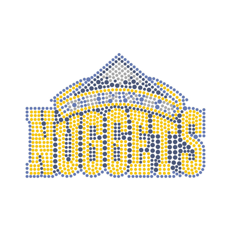 Ball Team Logo Design Rhinestone Transfer Custom