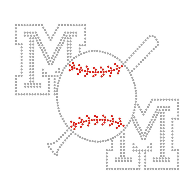 Love Mom Sports Series Rhinestone Transfer