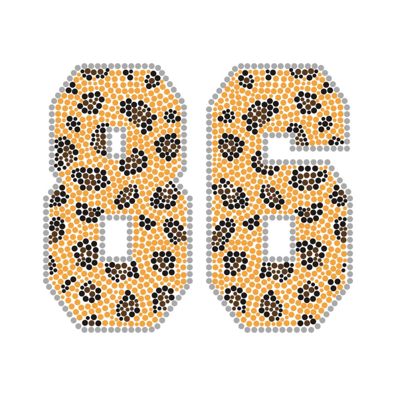 Bling Transfer Arabic Numerals Designs Rhinestone Transfer Iron On