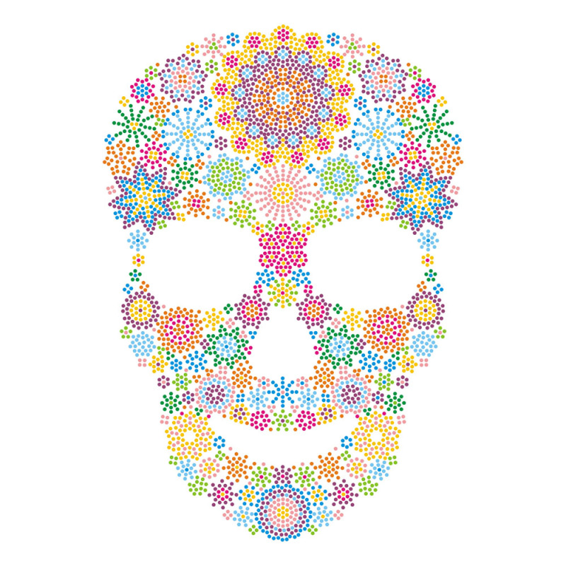 Multi Color Personalized Skull Designs Rhinestone Transfer