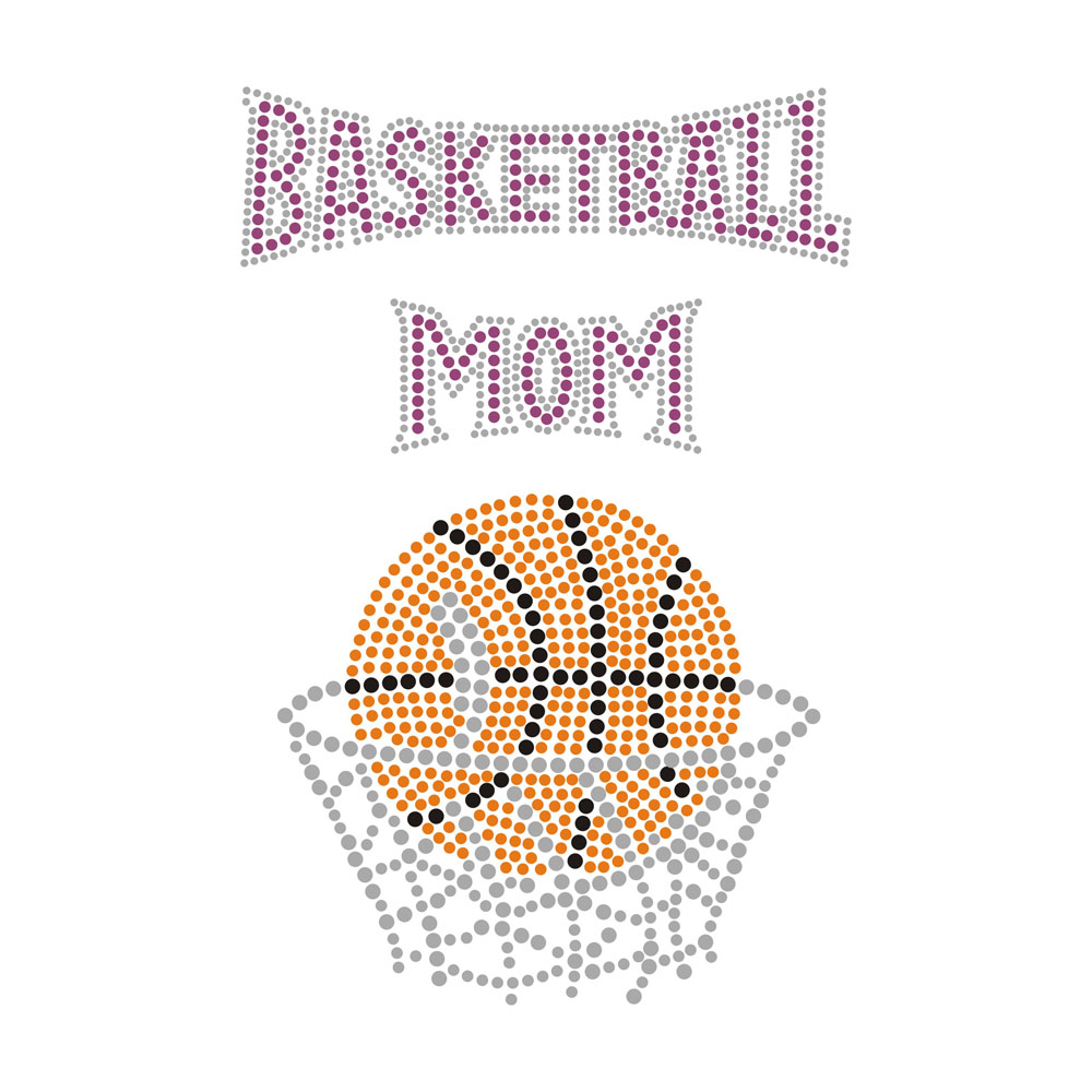 Love Mom Sports Series Rhinestone Transfer