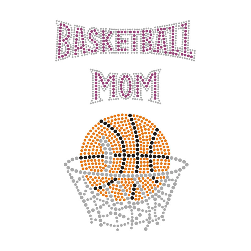 Love Mom Sports Series Rhinestone Transfer