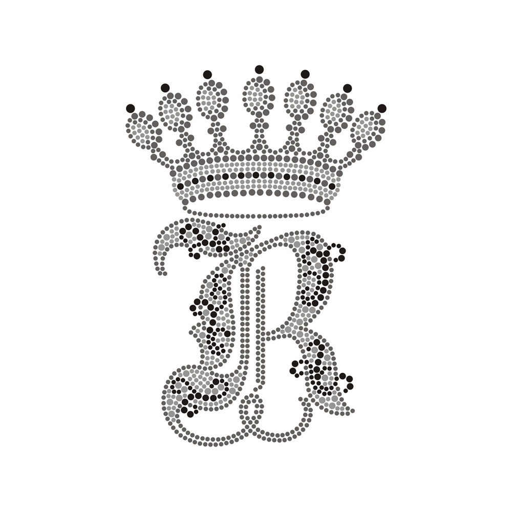 English Alphabet Designs Rhinestone Transfer Hot Fix Bling