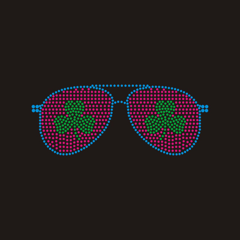 Custom Aka Pink Clover Glasses rhinestone