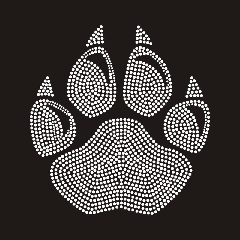 Custom big bear paw bling rhinestone